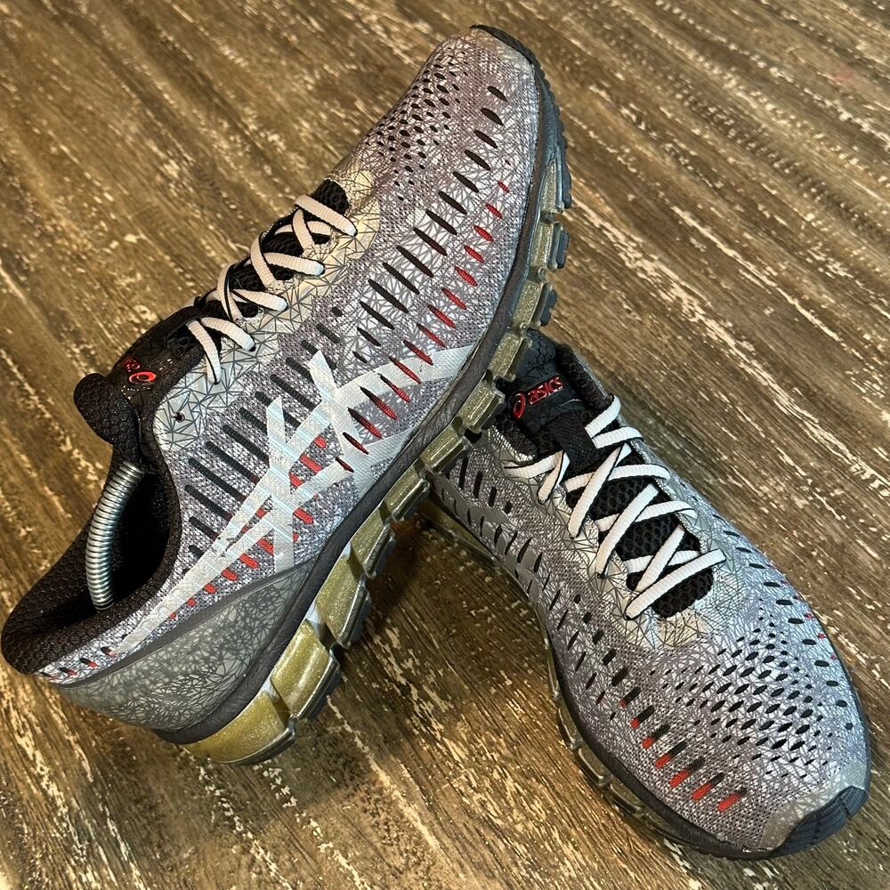 ASICS Gel-Quantum 360 Running Sneakers Shoes T5J1Q Silver Gold Black Mens 10.5
